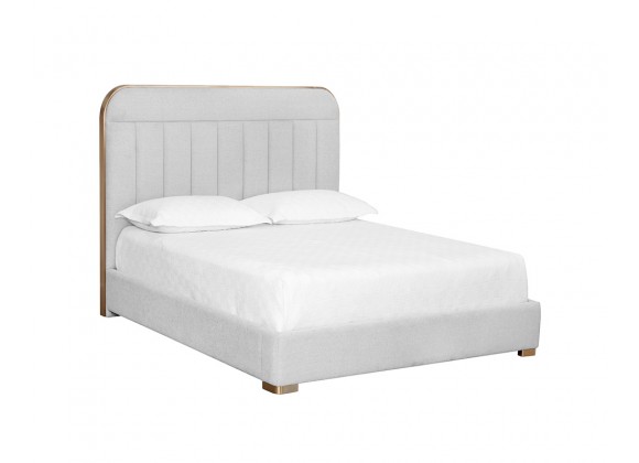  Sunpan Davina Bed in Ernst Silverstone - Queen - Front Side Angle