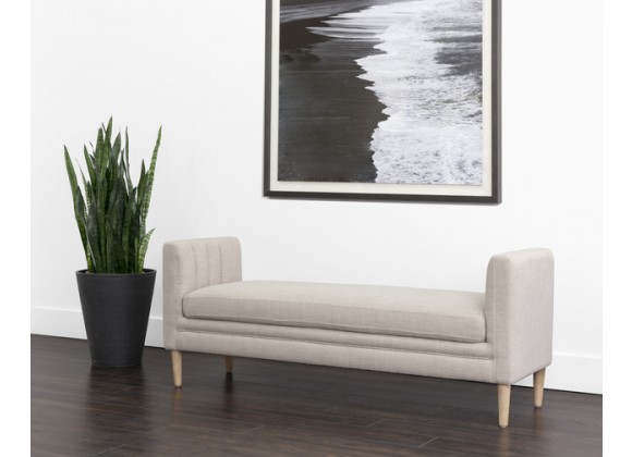 Sunpan Yosi Bench Natural Effie Flax