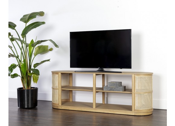 Sunpan Behati Media Console and Cabinet - Lifestyle