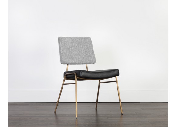Sunpan Brinley Dining Chair Gold - Nightfall Black / Chacha Grey