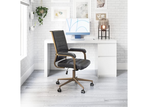 Zuo Modern Auction Office Chair in Vintage Black - Lifestyle