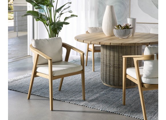 Sunpan Coraline Dining Armchair in Palazzo Cream - Lifestyle