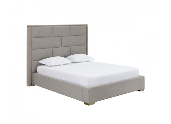 Sunpan Clara Bed In Ernst Sandstone - Queen - Angled