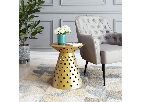 Zuo Modern Proton Side Table Gold - Lifestyle