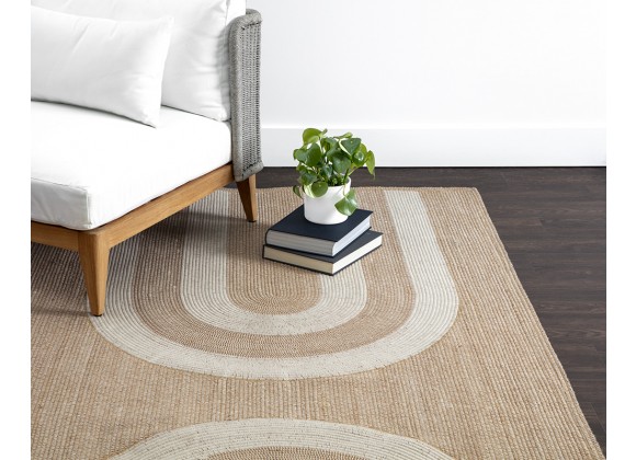 Sunpan Derby Hand-woven Rug In Sand / Cream - Lifestyle