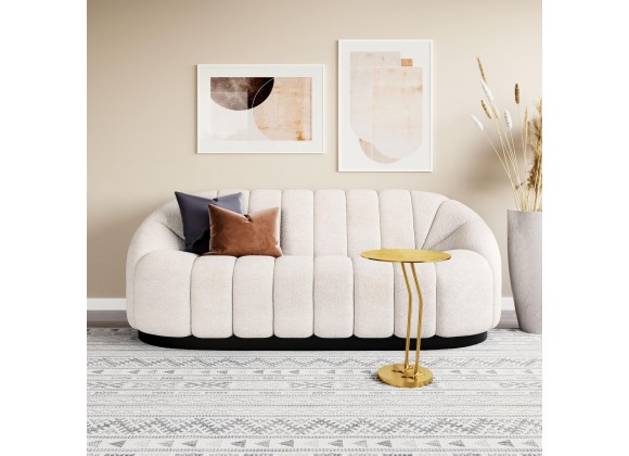 Zuo Modern Bhutan Sofa in Cream - Front Lifestyle