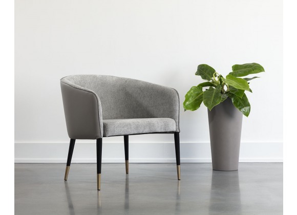 Asher Lounge Chair in Flint Grey / Napa Taupe - Lifestyle