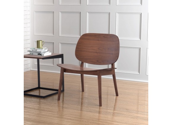 Zuo Modern Priest Lounge Chair Walnut - Lifestyle