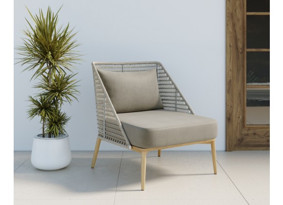 Sunpan Andria Lounge Chair - Palazzo Taupe - Lifestyle