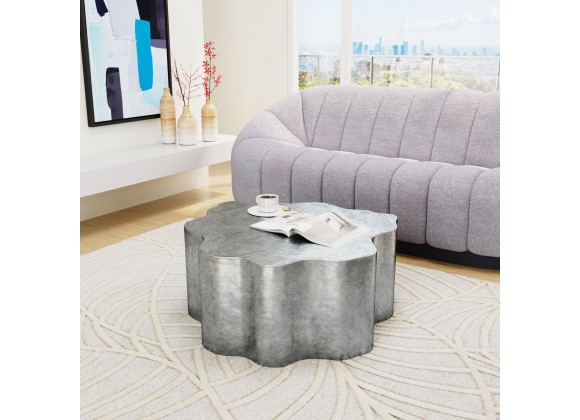 Zuo Modern Kortha Coffee Table Antique Silver - Lifestyle