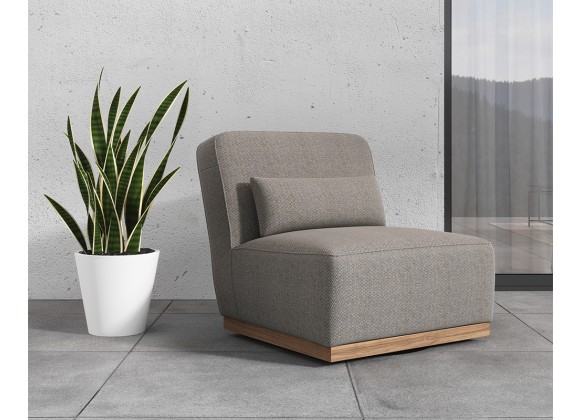 Sunpan Carbonia Swivel Lounge Chair In Fontelina Grey - Lifestyle