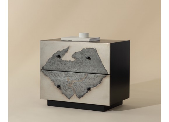 Sunpan Arlington Nightstand - Front View with Decor