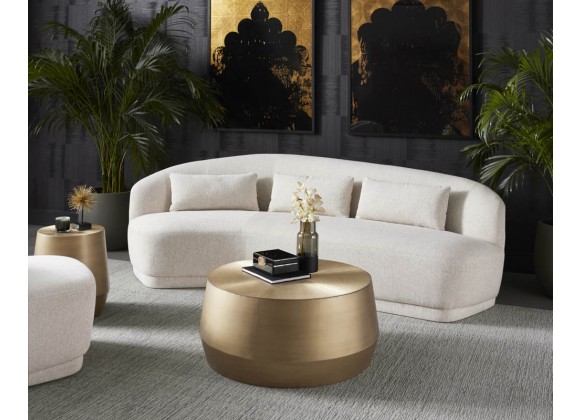 Sunpan Creed Coffee Table In Antique Gold - Lifestyle 