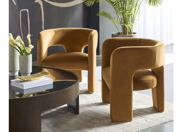 Sunpan Isidore Lounge Chair Gold