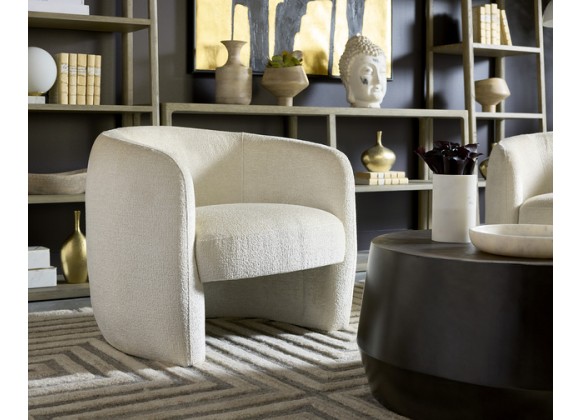 Sunpan Mircea Lounge Chair, Ivory -Lifestyle