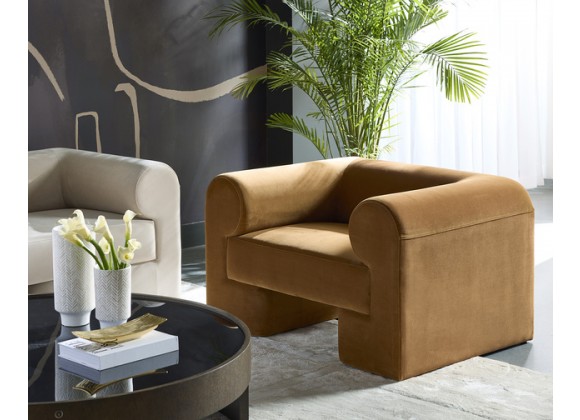 Sunpan Ionic Armchair in Meg Gold- Lifestyle