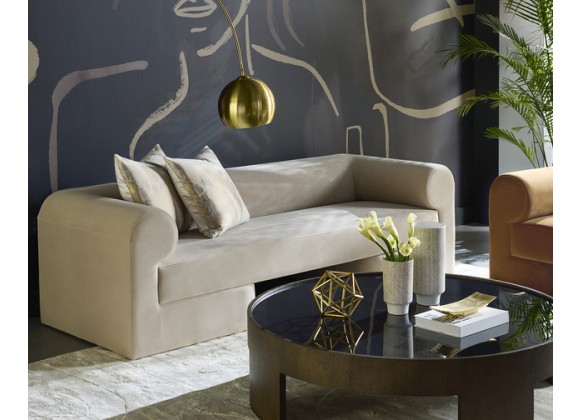 Sunpan Ionic Sofa in Meg Taupe - Lifestyle