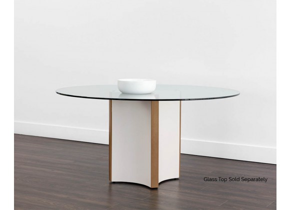 Sunpan Danbury Dining Table Base - Modern Cream - Lifestyle
