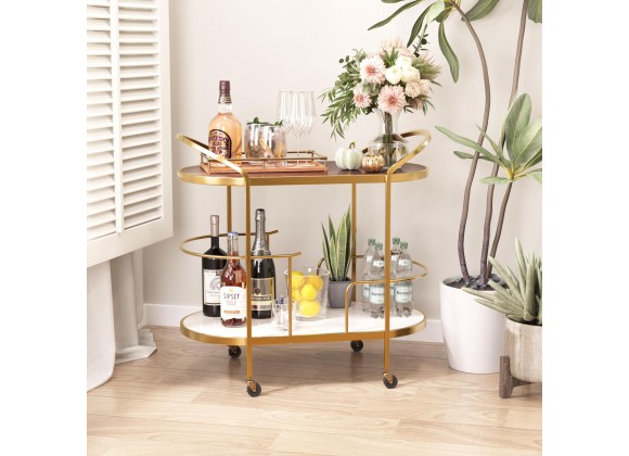 Zuo Modern Antalya Bar Cart Multicolor - Lifestyle