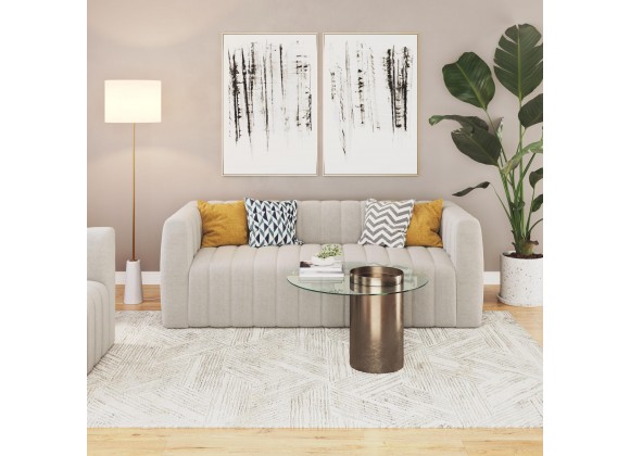 Zuo Modern Puerto Plata Sofa Dason in Snow - Lifestyle 1
