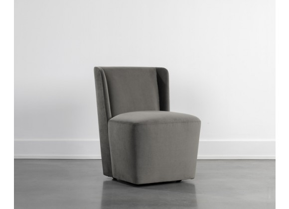 Sunpan Aamita Wheeled Dining Chair - Piccolo Pebble - Lifestyle