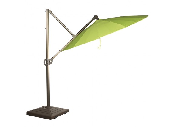 Woodard Cantilever 10' Square Umbrella with 22" Tile Bases