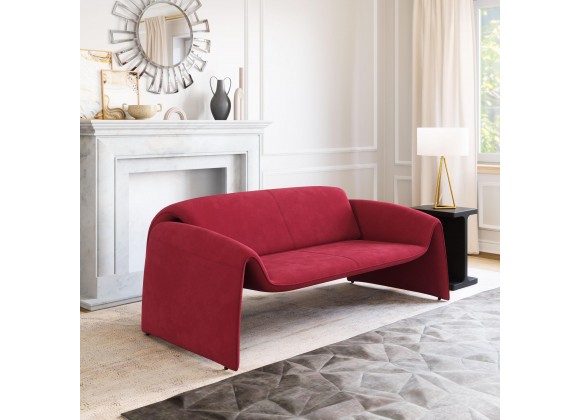 Zuo Modern Horten Sofa in Red - Lifestyle