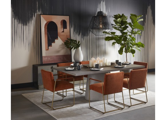 Sunpan Balford Dining Armchair Rust Set