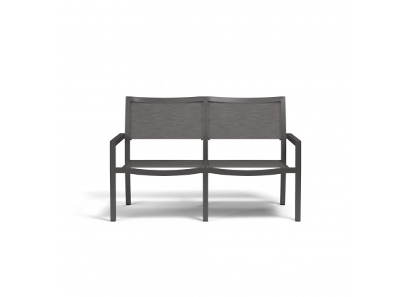 Sunset West Naples Sling Loveseat - Black - Front Angle