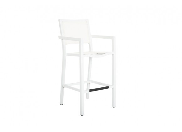 Sunset West Naples Sling Barstool - White - Angled