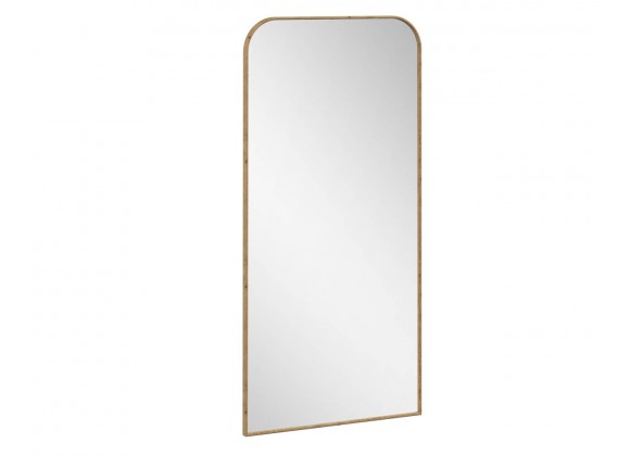 Sunpan Calabasas Floor Mirror In Rustic Oak - Angled View