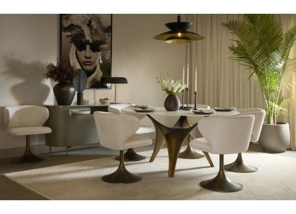Sunpan Bijon Dining Table - 59" - Lifestyle