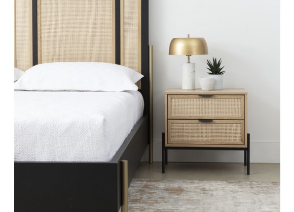 Sunpan Avida Bed King Gold Black / Natural - Lifestyle