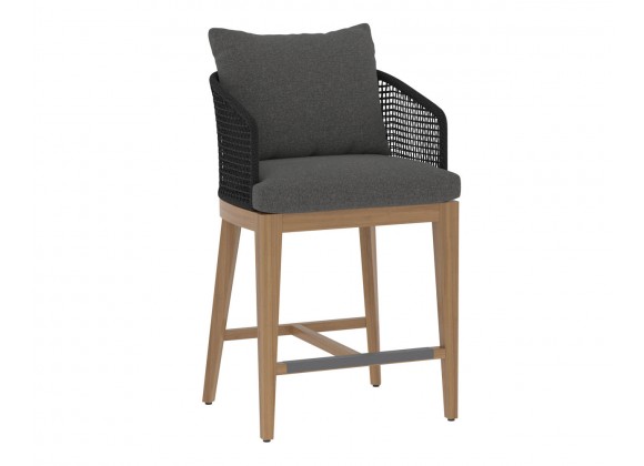 Sunpan Capri Counter Stool In Natural And Gracebay Grey - Angled