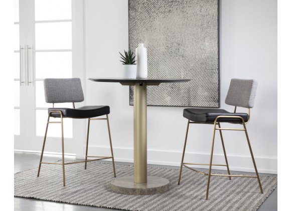 Sunpan Brinley Counter Stool Gold - Nightfall Black / Chacha Grey - Lifestyle