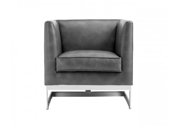Sunpan Yvette Armchair - Stainless Steel - Cantina Magnetite Front