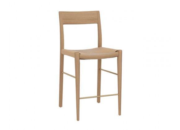 Sunpan Bondi Counter Stool in Light Oak Front