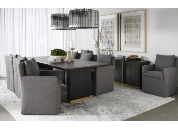 Sunpan Kalla Dining Table Rectangular, Charcoal - Lifestyle