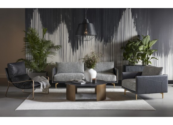 Sunpan Aashi Sofa - Nash Zebra / Coal Black - Lifestyle