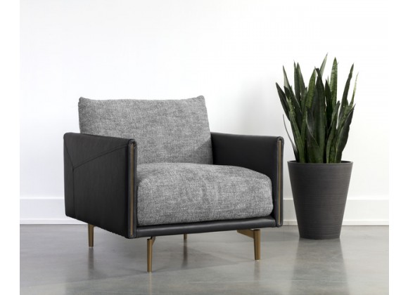 Sunpan Aashi Armchair - Nash Zebra / Coal Black - Lifestyle