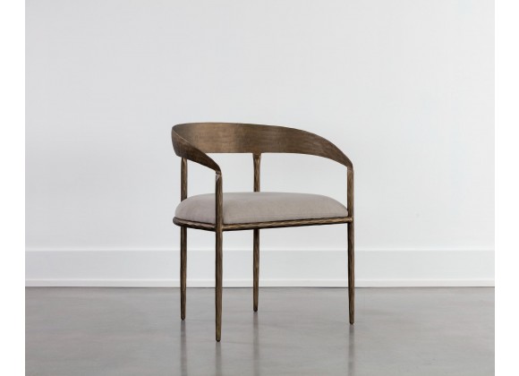 Sunpan Zanatta Dining Armchair in Zenith Taupe Grey - Lifestyle