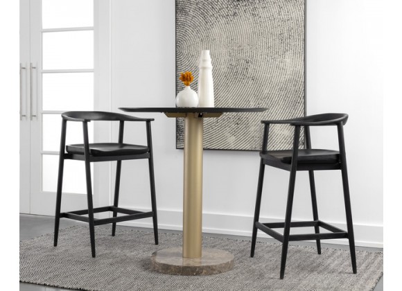 Sunpan Jeremy Counter Stool, Black - Set in Lifestyle