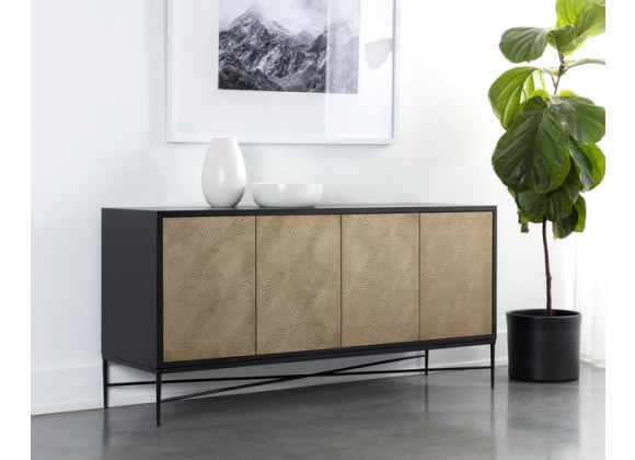 Sunpan Algarve Sideboard Black - Champagne Gold - Lifestyle