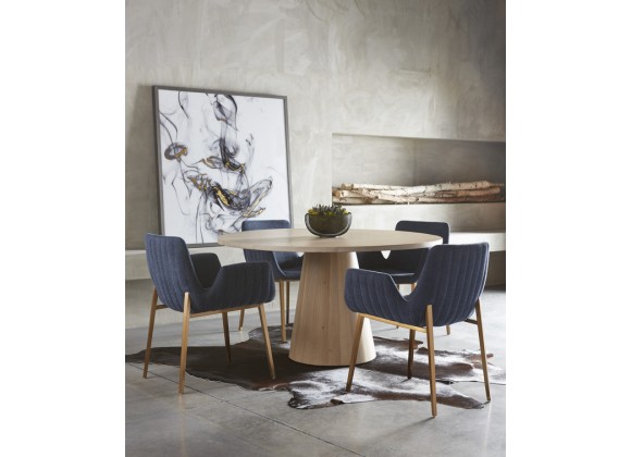 Sunpan Elina Dining Table Round Light Oak - Lifestyle