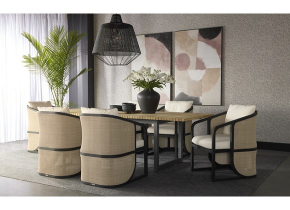 Sunpan Palermo Dining Chair Stinson Cream Brown set