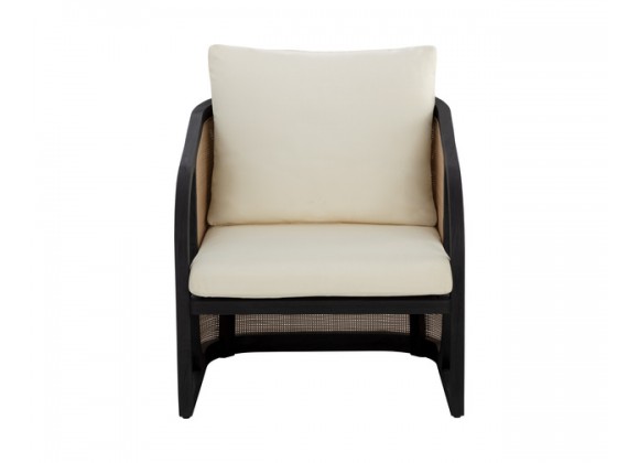 Sunpan Palermo Lounge Chair Stinson Cream Black Front