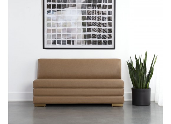 Sunpan Radcliff Banquette - Milliken Cognac