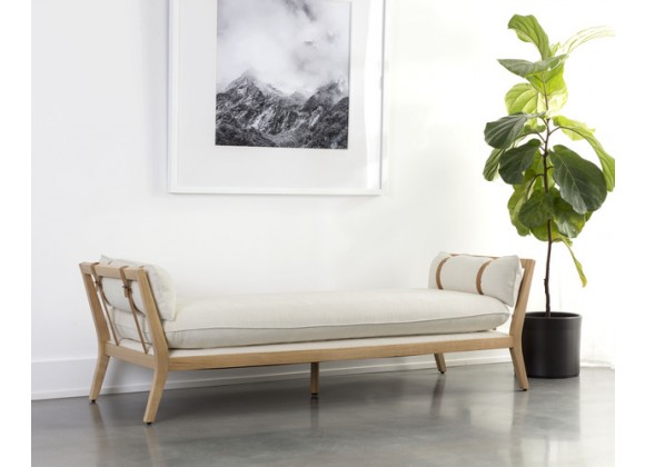 Sunpan Adelaide Daybed - Heather Ivory Tweed - Lifestyle