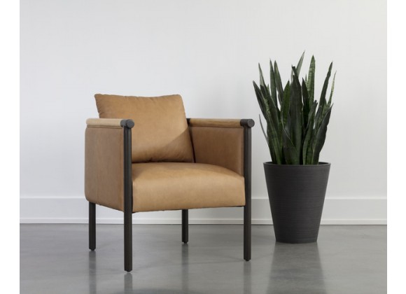 Sunpan Wilder Lounge Chair - Ludlow Sesame Leather