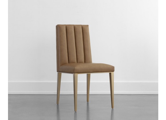 Sunpan Wilbur Dining Chair - Milliken Cognac 